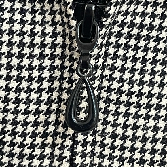 Pendleton Vintage Houndstooth Wool Zip-Up Jacket - Size Women’s 10 Black/White - Picture 9 of 16
